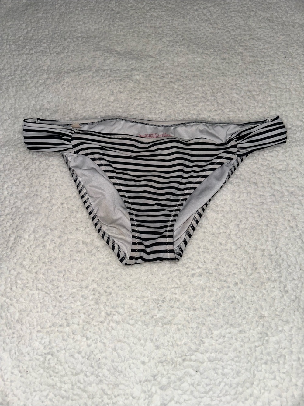 Victoria’s Secret Black & White Striped Bikini Bottom